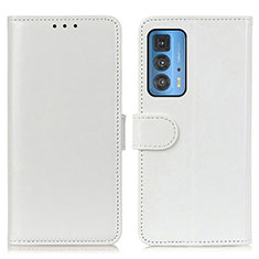 Custodia Portafoglio In Pelle Cover con Supporto M07L per Motorola Moto Edge 20 Pro 5G Bianco