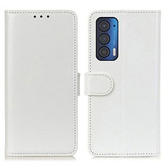 Custodia Portafoglio In Pelle Cover con Supporto M07L per Motorola Moto Edge (2021) 5G Bianco