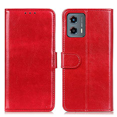Custodia Portafoglio In Pelle Cover con Supporto M07L per Motorola Moto G 5G (2023) Rosso