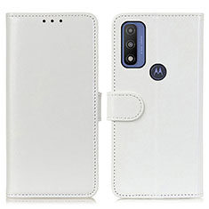 Custodia Portafoglio In Pelle Cover con Supporto M07L per Motorola Moto G Pure Bianco