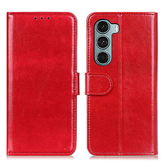 Custodia Portafoglio In Pelle Cover con Supporto M07L per Motorola Moto G200 5G Rosso