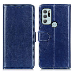 Custodia Portafoglio In Pelle Cover con Supporto M07L per Motorola Moto G60s Blu