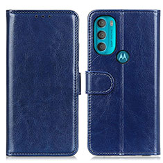 Custodia Portafoglio In Pelle Cover con Supporto M07L per Motorola Moto G71 5G Blu