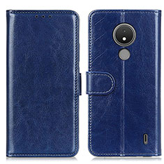 Custodia Portafoglio In Pelle Cover con Supporto M07L per Nokia C21 Blu