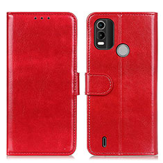 Custodia Portafoglio In Pelle Cover con Supporto M07L per Nokia C21 Plus Rosso