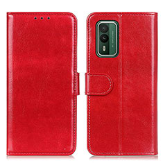 Custodia Portafoglio In Pelle Cover con Supporto M07L per Nokia XR21 Rosso