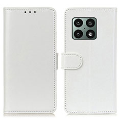 Custodia Portafoglio In Pelle Cover con Supporto M07L per OnePlus 10 Pro 5G Bianco