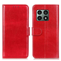 Custodia Portafoglio In Pelle Cover con Supporto M07L per OnePlus 10 Pro 5G Rosso