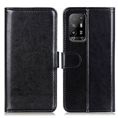 Custodia Portafoglio In Pelle Cover con Supporto M07L per Oppo F19 Pro+ Plus 5G Nero