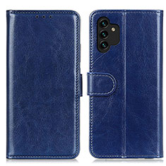 Custodia Portafoglio In Pelle Cover con Supporto M07L per Samsung Galaxy A13 4G Blu