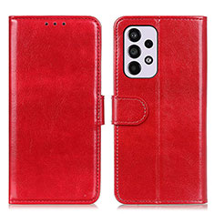 Custodia Portafoglio In Pelle Cover con Supporto M07L per Samsung Galaxy A33 5G Rosso