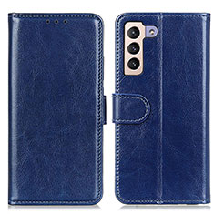 Custodia Portafoglio In Pelle Cover con Supporto M07L per Samsung Galaxy S21 FE 5G Blu