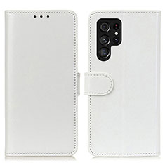 Custodia Portafoglio In Pelle Cover con Supporto M07L per Samsung Galaxy S21 Ultra 5G Bianco