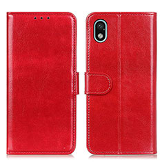 Custodia Portafoglio In Pelle Cover con Supporto M07L per Sony Xperia Ace III Rosso