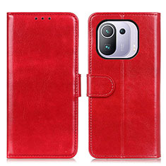 Custodia Portafoglio In Pelle Cover con Supporto M07L per Xiaomi Mi 11 Pro 5G Rosso