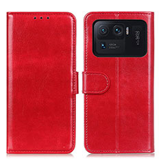 Custodia Portafoglio In Pelle Cover con Supporto M07L per Xiaomi Mi 11 Ultra 5G Rosso