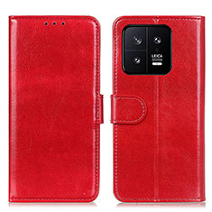 Custodia Portafoglio In Pelle Cover con Supporto M07L per Xiaomi Mi 13 5G Rosso
