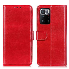 Custodia Portafoglio In Pelle Cover con Supporto M07L per Xiaomi Poco X3 GT 5G Rosso