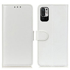 Custodia Portafoglio In Pelle Cover con Supporto M07L per Xiaomi Redmi Note 10 JE 5G Bianco