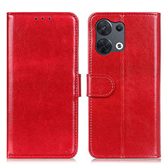 Custodia Portafoglio In Pelle Cover con Supporto M07L per Xiaomi Redmi Note 13 5G Rosso
