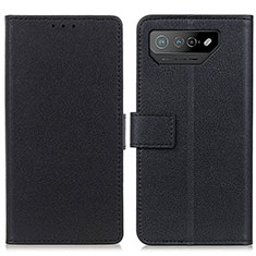 Custodia Portafoglio In Pelle Cover con Supporto M08L per Asus ROG Phone 7 Pro Nero