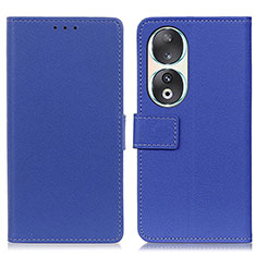 Custodia Portafoglio In Pelle Cover con Supporto M08L per Huawei Honor 90 5G Blu