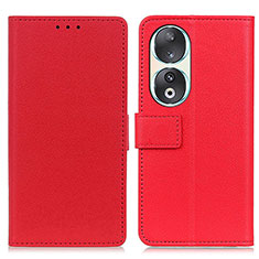 Custodia Portafoglio In Pelle Cover con Supporto M08L per Huawei Honor 90 5G Rosso