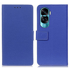 Custodia Portafoglio In Pelle Cover con Supporto M08L per Huawei Honor 90 Lite 5G Blu