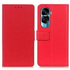 Custodia Portafoglio In Pelle Cover con Supporto M08L per Huawei Honor 90 Lite 5G Rosso