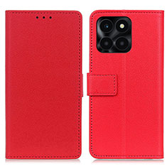 Custodia Portafoglio In Pelle Cover con Supporto M08L per Huawei Honor X6a Rosso