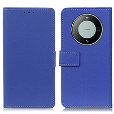 Custodia Portafoglio In Pelle Cover con Supporto M08L per Huawei Mate 60 Blu