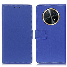 Custodia Portafoglio In Pelle Cover con Supporto M08L per Huawei Nova Y91 Blu