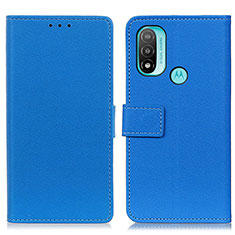 Custodia Portafoglio In Pelle Cover con Supporto M08L per Motorola Moto E30 Blu