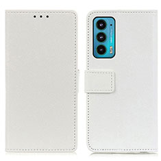 Custodia Portafoglio In Pelle Cover con Supporto M08L per Motorola Moto Edge 20 5G Bianco
