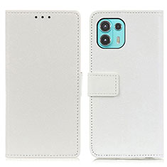 Custodia Portafoglio In Pelle Cover con Supporto M08L per Motorola Moto Edge 20 Lite 5G Bianco