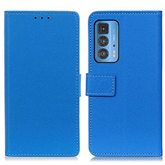 Custodia Portafoglio In Pelle Cover con Supporto M08L per Motorola Moto Edge 20 Pro 5G Blu
