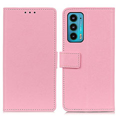 Custodia Portafoglio In Pelle Cover con Supporto M08L per Motorola Moto Edge Lite 5G Rosa