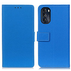 Custodia Portafoglio In Pelle Cover con Supporto M08L per Motorola Moto G 5G (2022) Blu