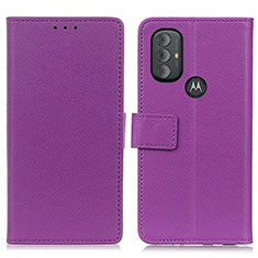 Custodia Portafoglio In Pelle Cover con Supporto M08L per Motorola Moto G Power (2022) Viola