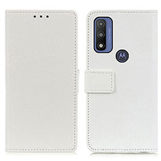 Custodia Portafoglio In Pelle Cover con Supporto M08L per Motorola Moto G Pure Bianco