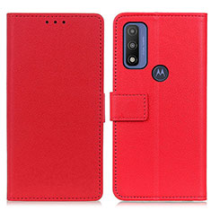 Custodia Portafoglio In Pelle Cover con Supporto M08L per Motorola Moto G Pure Rosso