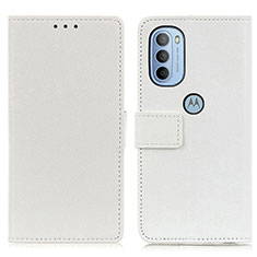 Custodia Portafoglio In Pelle Cover con Supporto M08L per Motorola Moto G31 Bianco