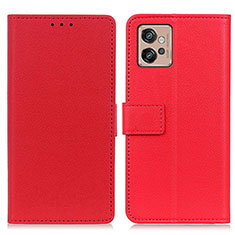 Custodia Portafoglio In Pelle Cover con Supporto M08L per Motorola Moto G32 Rosso