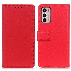 Custodia Portafoglio In Pelle Cover con Supporto M08L per Motorola Moto G42 Rosso