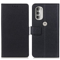 Custodia Portafoglio In Pelle Cover con Supporto M08L per Motorola Moto G51 5G Nero