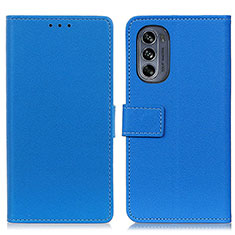 Custodia Portafoglio In Pelle Cover con Supporto M08L per Motorola Moto G62 5G Blu