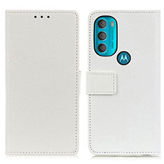 Custodia Portafoglio In Pelle Cover con Supporto M08L per Motorola Moto G71 5G Bianco