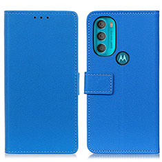 Custodia Portafoglio In Pelle Cover con Supporto M08L per Motorola Moto G71 5G Blu