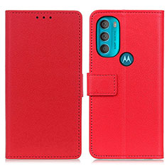 Custodia Portafoglio In Pelle Cover con Supporto M08L per Motorola Moto G71 5G Rosso