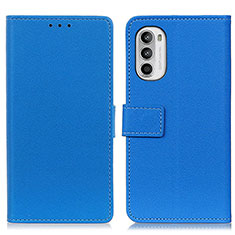 Custodia Portafoglio In Pelle Cover con Supporto M08L per Motorola Moto G82 5G Blu